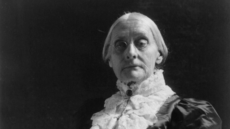 A portrait of American civil rights leader Susan B. Anthony (1820-1906).