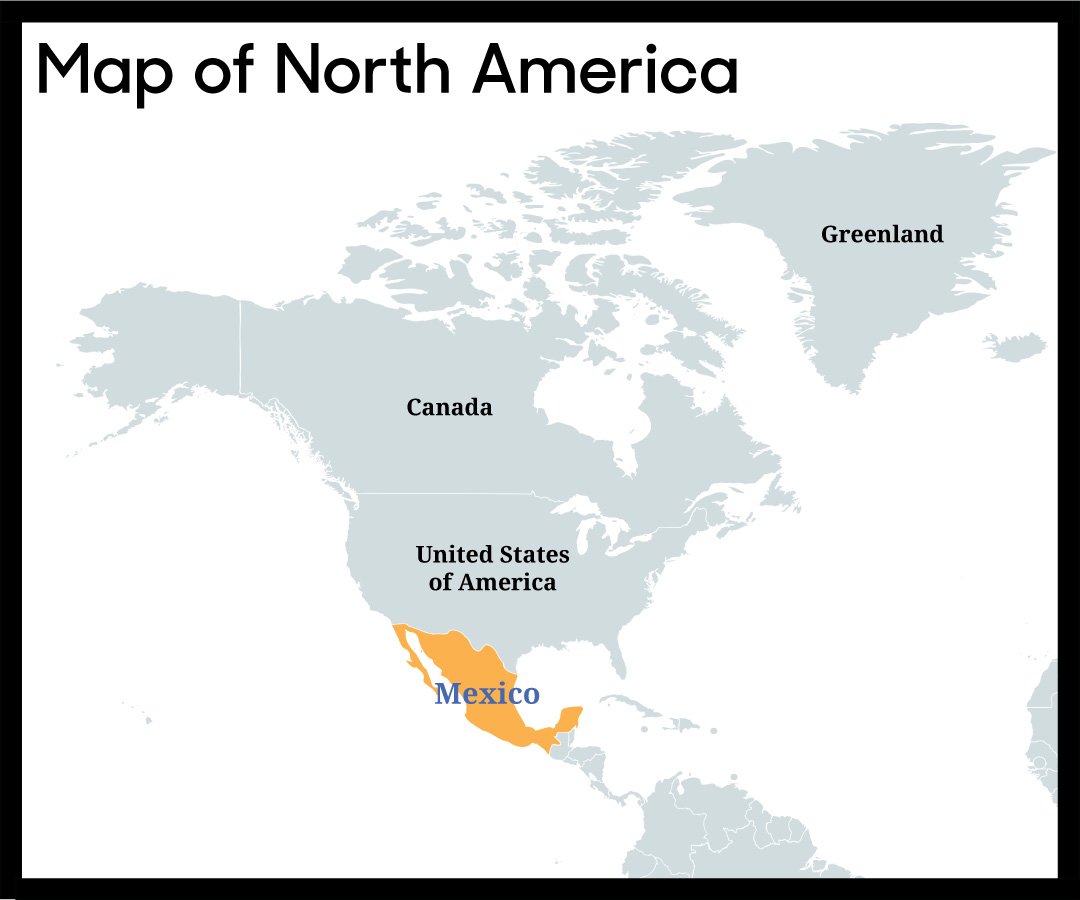 North America Mexico - Mapofmexico2