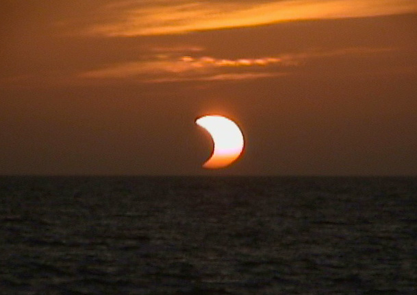 A partial solar eclipse. [Click to expand]